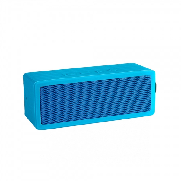 Blue Cubic Rectangle Mini Portable Wireless Dual Bluetooth Speaker with 1100mah power bank