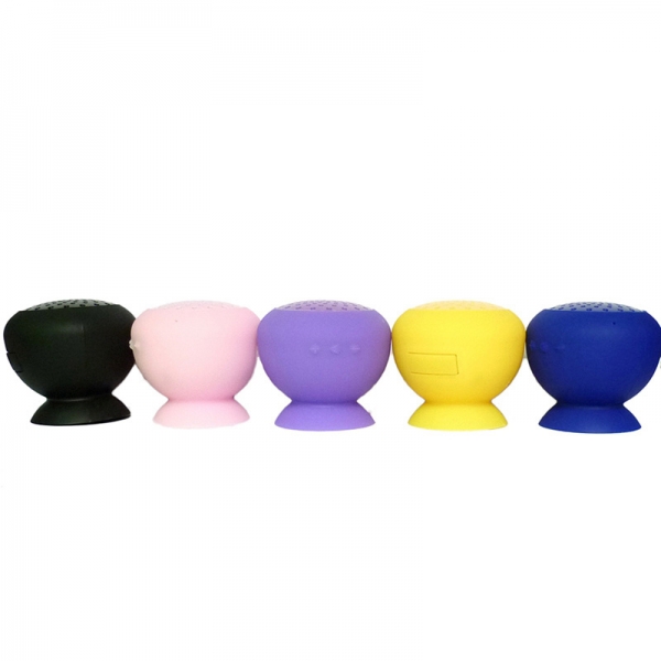 Mushroom Shaped Phone Holder Silicone Wireless Bluetooth Speaker With Suction Stand For Smart Phone Tablet