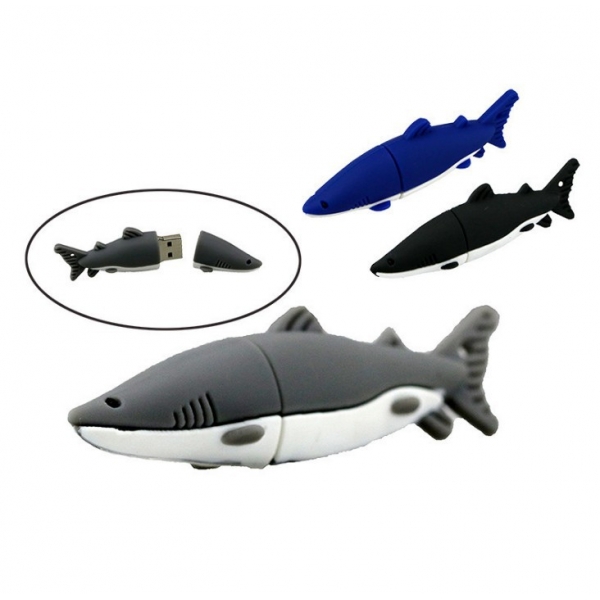 OEM ODM 2gb 4gb Usb Stick Pvc Shark Shape Usb Flash Drive With Logo Custom