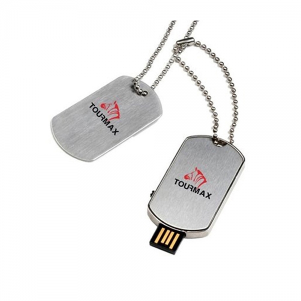 Army dog tag shape stainless steel usb flash drive
