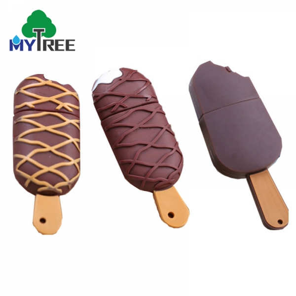 Business Gift Chocolate Ice Cream Cute Shaped Pvc 2gb Usb Flash Drive for girls
