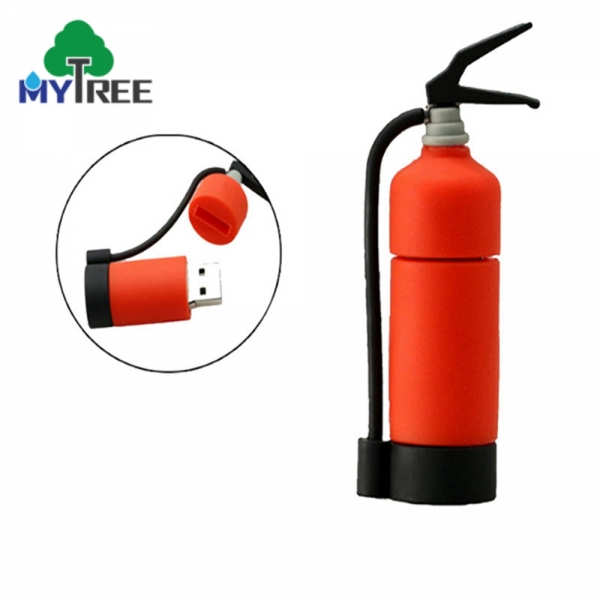 Custom Business Gift Fire Extinguisher Fire Equipment Pvc Usb Flash Drives For Laptop