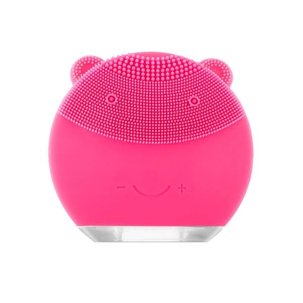 Blue Red Pink Color Mini Silicon Gel Electric Bear Shaped Face Cleanser Facial Pores Cleaner Cleansing Brush Anti-aging Wrinkle Remover