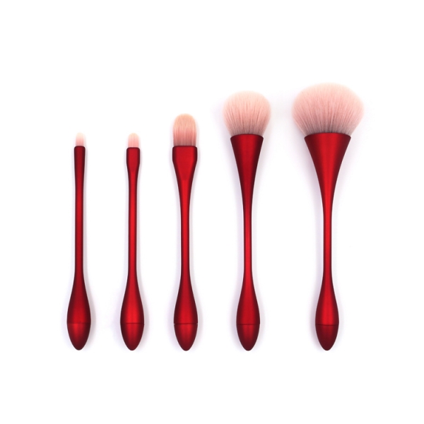 Professional Cosmetic 5 Pcs Makeup Brush Set For Face And Eyeshadow