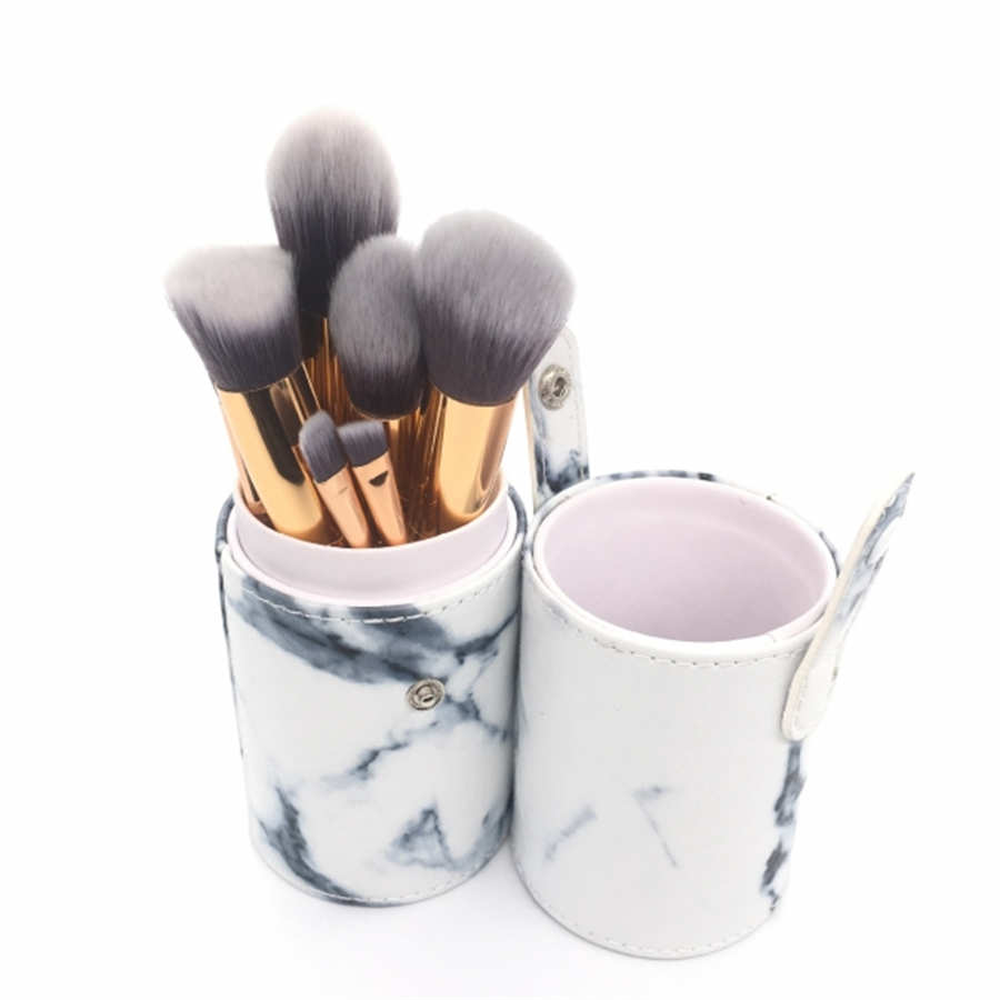 Wholesale Luxury Synthetic Cosmetic Make Up Brushes Kabuki Colorful Handle Makeup Eye Brush Set