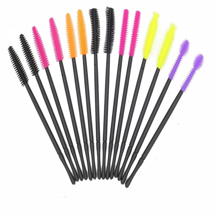 Whosale Disposable Silicone Eyelashes Brushes Mascara brush Wands Applicator Spoolers Makeup Tool plastic