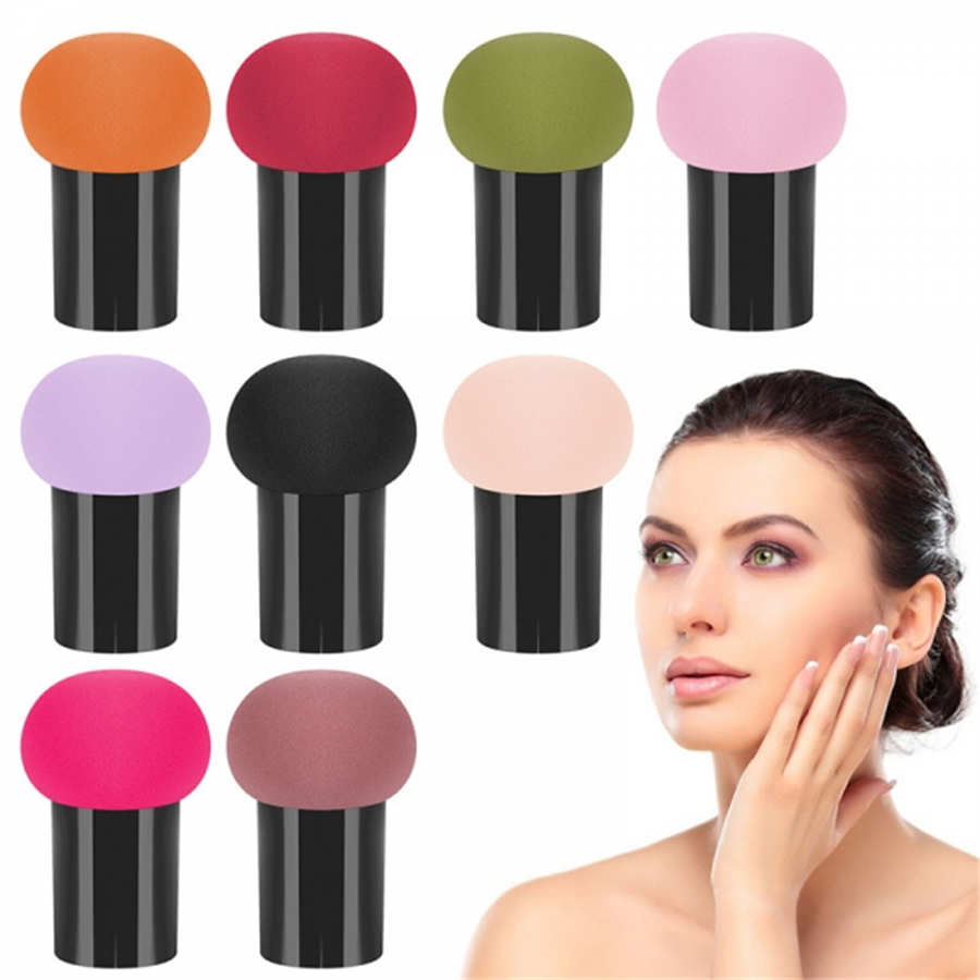 3 in 1 Natural Soft Beauty Cosmetic Blender With Mushroom Shape Makeup Tools With Package